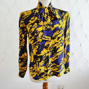 - Vintage Blouse / Button Down / Colorful / Size Med (est)